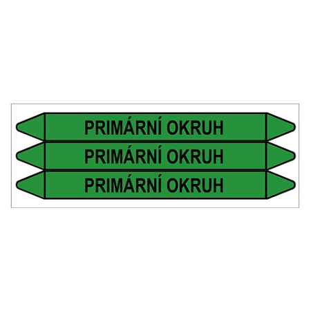 Značení potrubí, primární okruh,3 ks, 355 × 37 mm